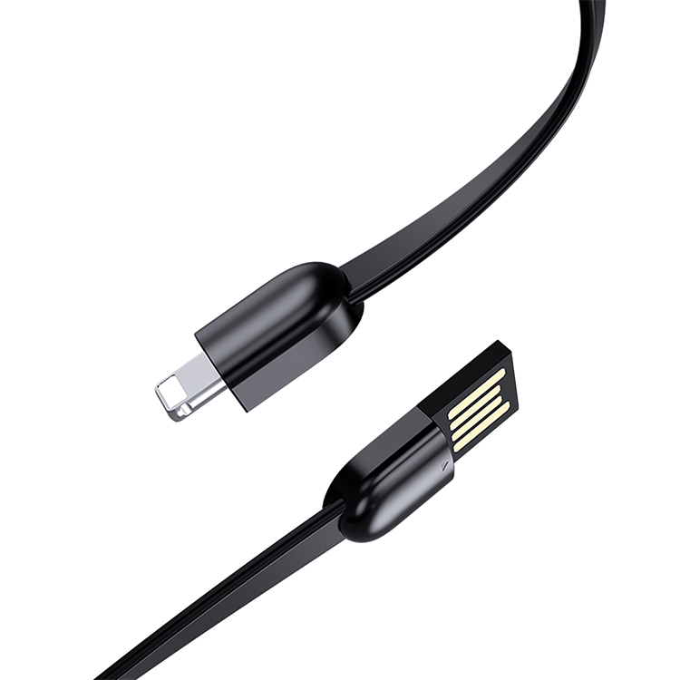 

ROCK S3 USB to 8 Pin Portable Charging Data Cable with Keychain, Length: 14cm(Black)