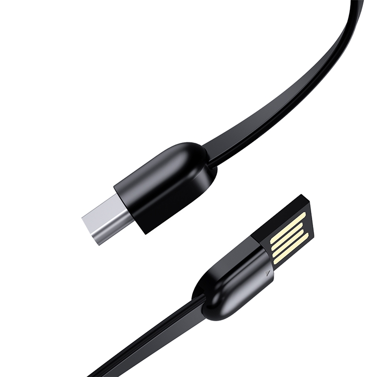 

ROCK S3 USB to Type-C Portable Charging Data Cable with Keychain, Length: 14cm(Black)