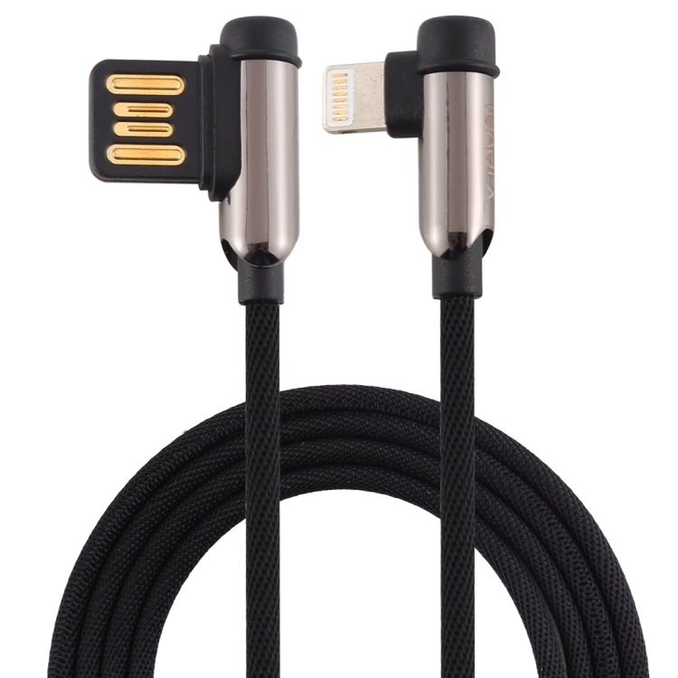 

X-level Smoke Series Elbow Design 8 Pin Charging Cable, Length: 180cm (Black)