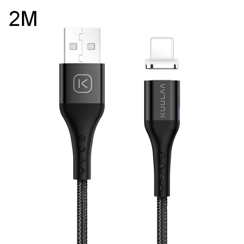 

Kuulaa KL-X01-L USB to 8 Pin Interface Square Head Magnetic Fast Charging Data Cable, Length: 2m (Black)