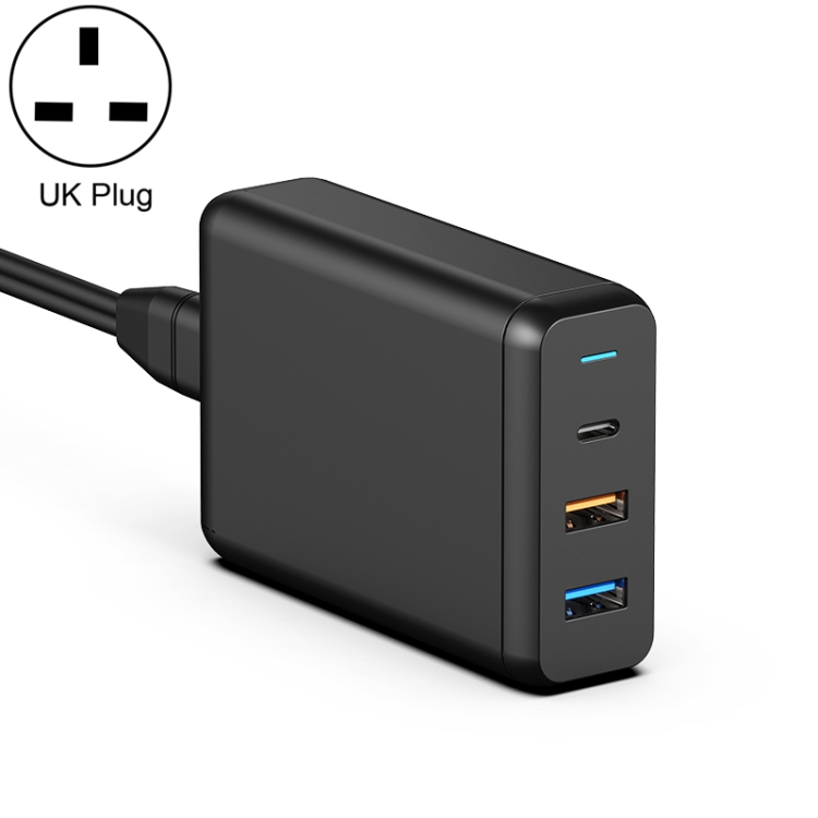 

WIWU TX-MU520C-A Type-C / USB-C 3 in 1 Universal Quick Charging Travel Charger Power Adapter, UK Plug(Black)