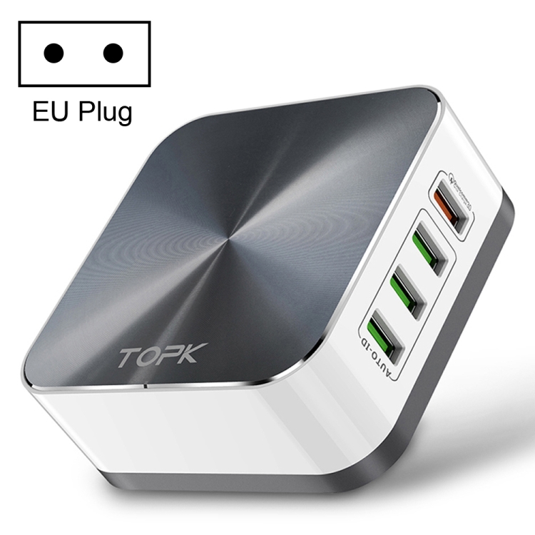 

TOPK C8101 8 Ports USB Charger Travel Adapter, EU Plug
