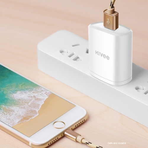 

KIVEE KV-AB32C 2A Smart USB Quick Charging Travel Charger Power Adapter (White)