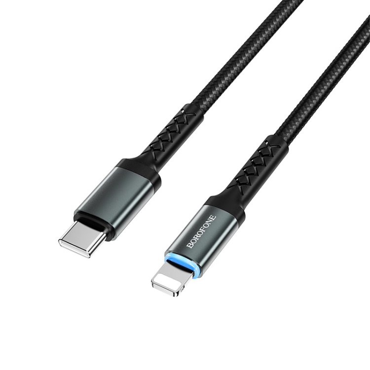 

Borofone BU22 18W 1.2m 3A USB to 8 Pin Superior PD Charging Data Cable (Black)