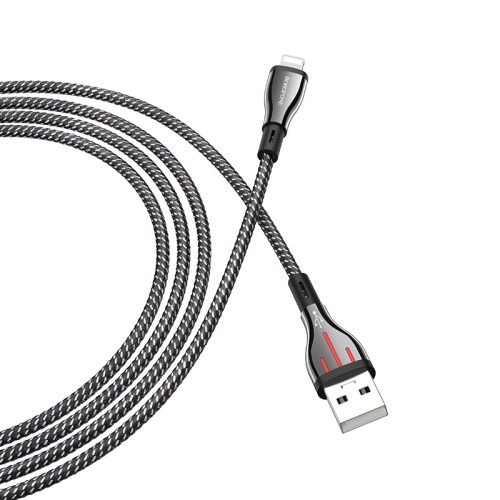 

Borofone BU23 1.2m 2.4A USB to 8 Pin Highway Charging Data Cable (Black)