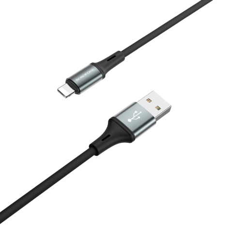 

Borofone BU24 1.2m 2.4A USB to 8 Pin Cool Silicone Charging Data Cable (Black)