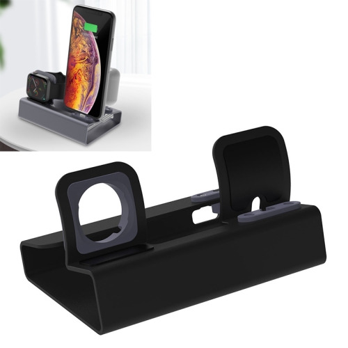 

T030B 3 in 1 Multifunctional Aluminum Alloy Charging Stand Base for iPhones & Apple Watch & AirPods(Black)