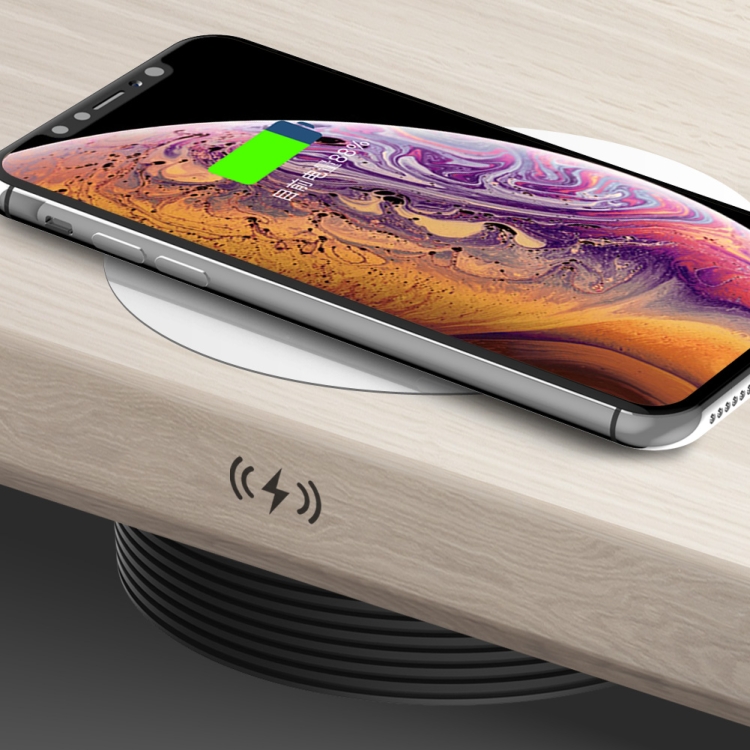 

Z1 Desktop Hidden Charging Wireless Charging for iPhone and other Android Smart Phones(Black)