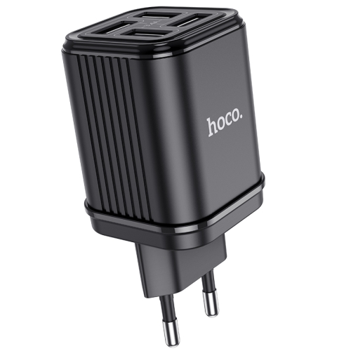 

Hoco C84A SuRui 4-port USB Charger Travel Charger, EU Plug(Black)
