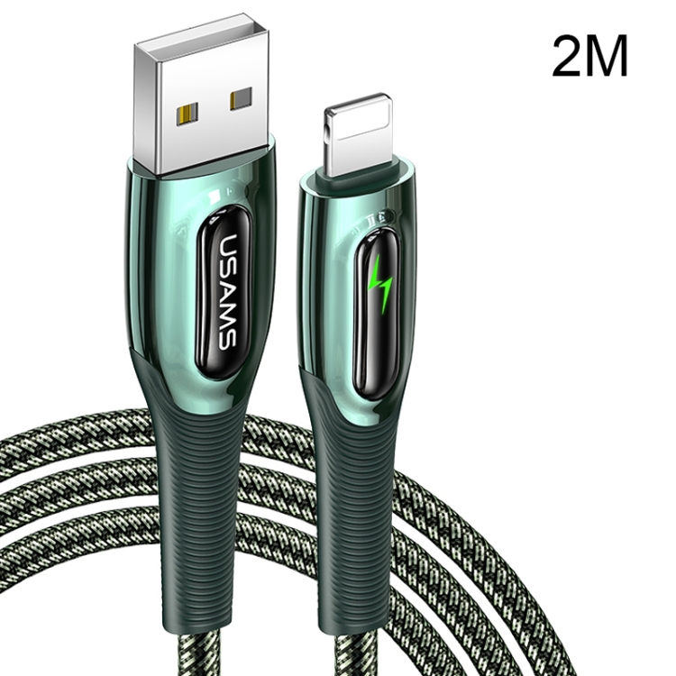 

USAMS US-SJ470 Raydan Series 8 Pin Smart Power-off Charging Data Cable, Length: 2m(Green)