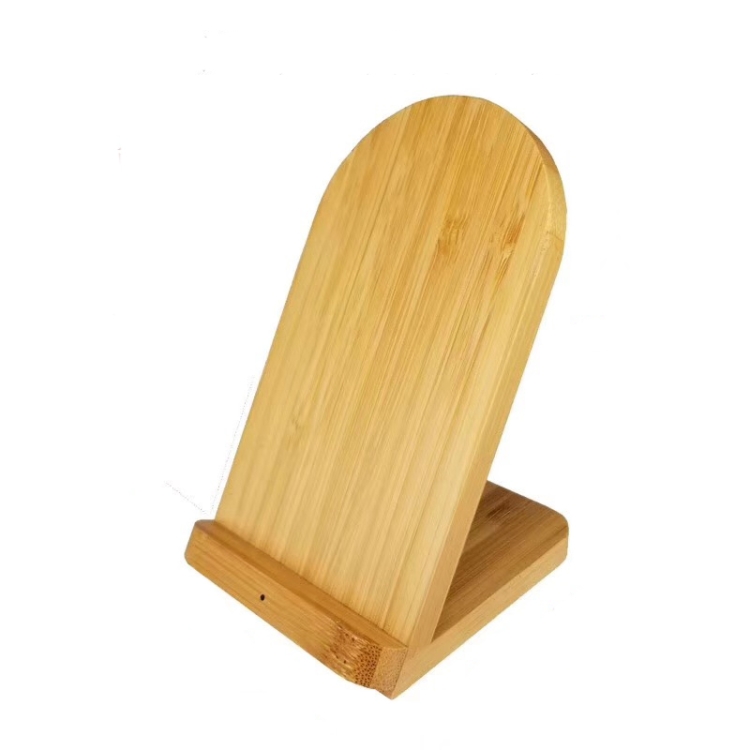 

Vertical Bamboo Wireless Charger for QI Phone