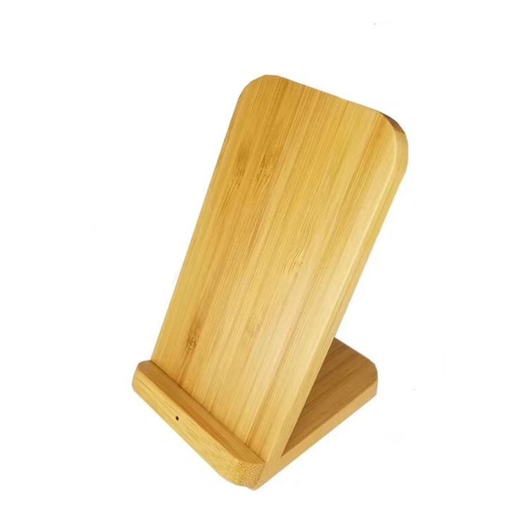 

Vertical Bamboo Wireless Charger for QI Phone