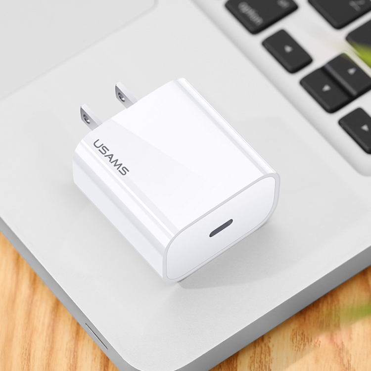 

USAMS US-CC117 T34 20W PD Fast Charging Travel Charger Power Adapter, US Plug