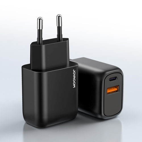 

JOYROOM L-QP204 20W Smart Dual Port PD+QC3.0 Travel Charger , EU Plug (Black)