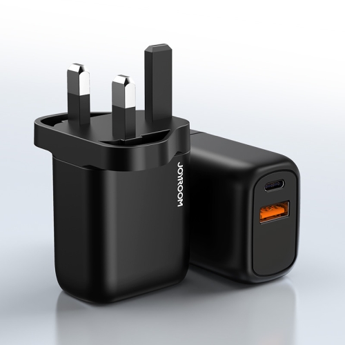 

JOYROOM L-QP203 20W Smart Dual Port PD+QC3.0 Travel Charger , UK Plug(Black)