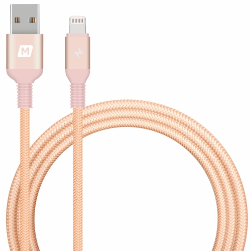 

MOMAX DL11L 2.4A USB to 8 Pin MFi Certified Elite Link Nylon Braided Data Cable, Cable Length: 1.2m(Gold)