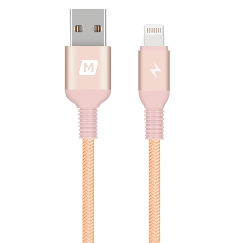 

MOMAX DL12L 2.4A USB to 8 Pin MFi Certified Elite Link Nylon Braided Data Cable, Cable Length: 0.3m(Gold)