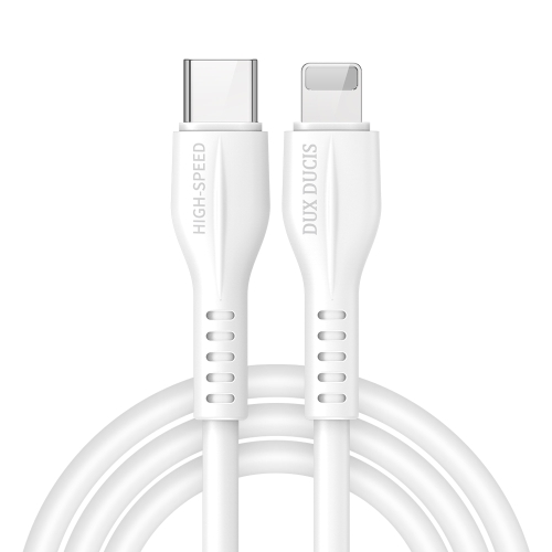 

DUX DUCIS K-V 20W Type-C / USB-C to 8 Pin PD Fast Charging Cable , Length: 1m (White)