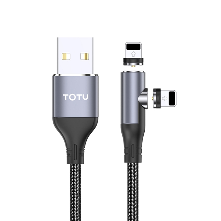 

TOTUDESIGN B3AA-002 Speed Series 2A USB to 8 Pin Aluminum Alloy + TPE + Braid Multifunctional Magnetic Fast Charging Cable, Cable Length: 1m(Grey)