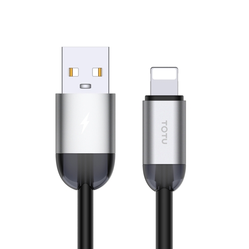 

TOTUDESIGN BL-010 Color Series 3A USB to 8 Pin Aluminum Alloy + PC + TPE Charging Data Sync Cable, Cable Length: 1.2m(Silver)