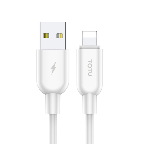 

TOTUDESIGN BL-004 Rhinoceros Series 3A USB to 8 Pin PC + ABS + TPE Charging Data Sync Cable, Cable Length: 1.2m (White)