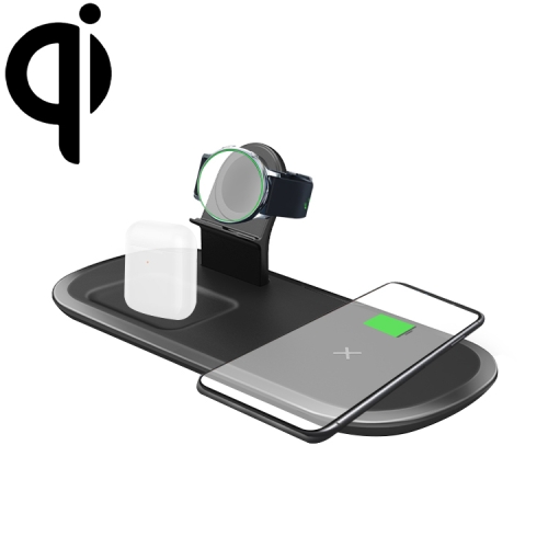 

OJD-55 3 in 1 15W Multi-function Fast Charging Wireless Charger for iPhones & iWatches & AirPods(Black)