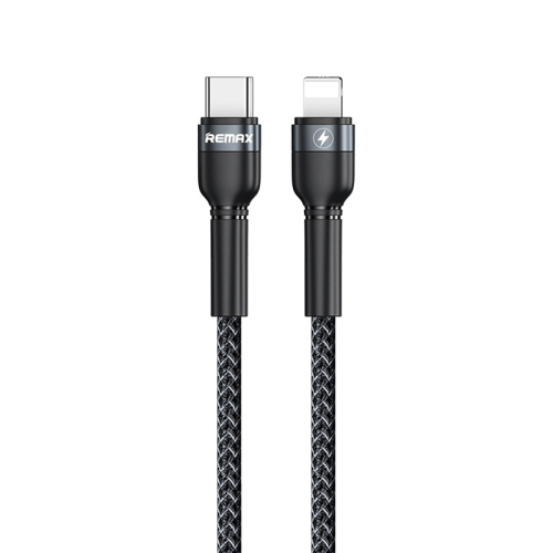 

REMAX RC-171 Jany Series 1m PD20W USB to 8 Pin Aluminum Alloy Braid Fast Charging Data Cable (Black)