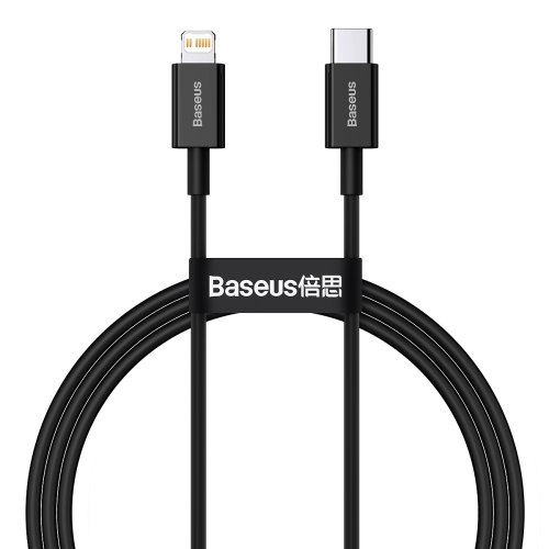 

Baseus Superior Series CATLYS-A01 PD 20W USB-C / Type-C to 8 Pin Interface Fast Charging Data Cable, Cable Length: 1m(Black)
