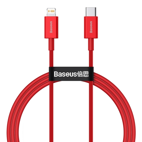 

Baseus Superior Series CATLYS-A09 PD 20W USB-C / Type-C to 8 Pin Interface Fast Charging Data Cable, Cable Length: 1m(Red)