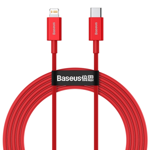 

Baseus Superior Series CATLYS-C09 PD 20W USB-C / Type-C to 8 Pin Interface Fast Charging Data Cable, Cable Length: 2m(Red)