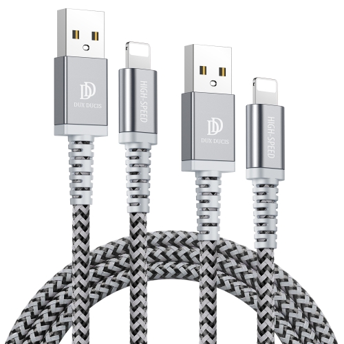 

DUX DUCIS K-II Pro Series 1m+2m 2A USB to 8 Pin Aluminum Alloy Braid Fast Charging Data Cable (Black)