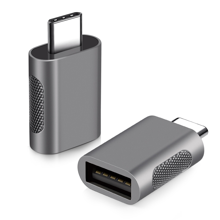 

2 PCS SBT-158 USB-C / Type-C Male to USB 3.0 Female Zinc Alloy Adapter (Black)