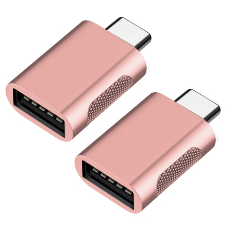 

2 PCS SBT-158 USB-C / Type-C Male to USB 3.0 Female Zinc Alloy Adapter (Rose Gold)