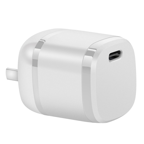 

APQ-006 PD 20W USB-C / Type-C Single Port Wine Barrel Shape Travel Charger, US Plug (White)