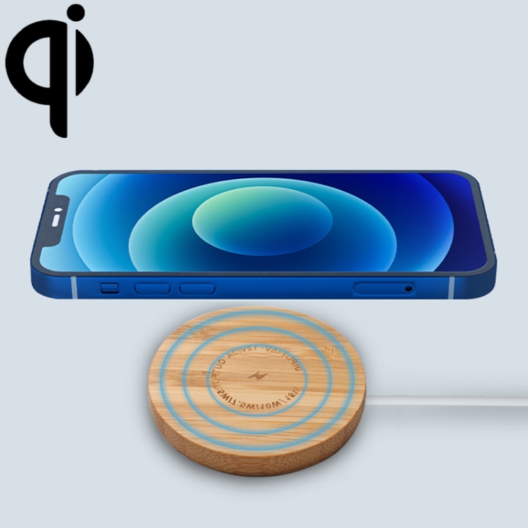 

JYD01 15W Round Bamboo Wood Magnetic Wireless Charger for iPhone 12 Series