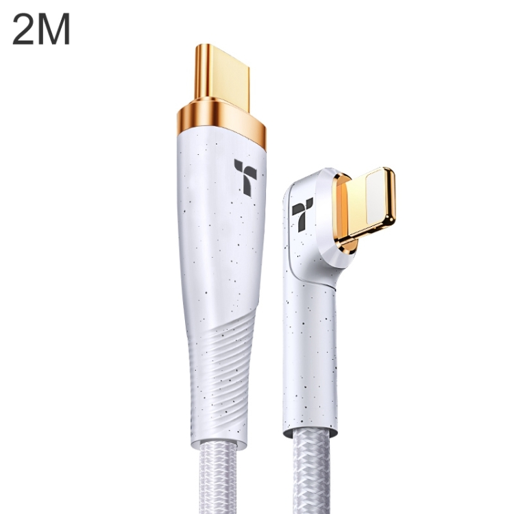 

TORRAS Wyatt Core Series USB to 8 Pin Elbow PD Data Cable, Length: 2m (White)