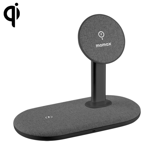 

MOMAX UD20 Q.MAG DUAL 15W Magnetic Dual Wireless Fast Charging Charger for iPhone 12 Series (Dark Gray)