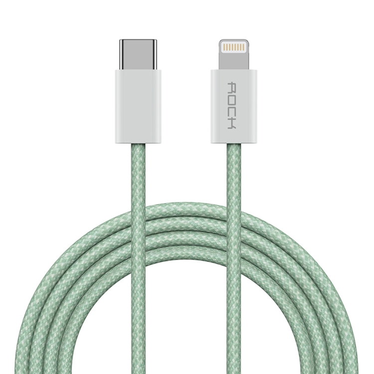

ROCK Z20 Flash Charge Series 20W PD USB-C / Type-C to 8PIN Fast Charging Data Cable, Cable Length: 1m (Green)