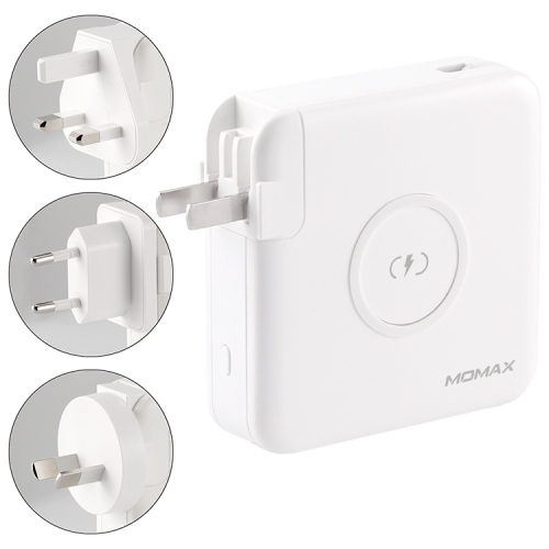 

MOMAX IP93 18W Q.Power Plug Travel Charger Power Adapter with Type-C / USB-C Cable & UK / AU / EU Plug(White)