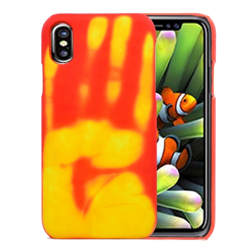 

For iPhone X / XS Thermal Sensor Discoloration Protective Back Cover Case(Orange)