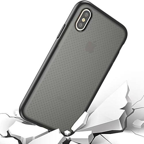 

For iPhone X / XS Basketball Texture Anti-collision TPU Protective Case (Black)