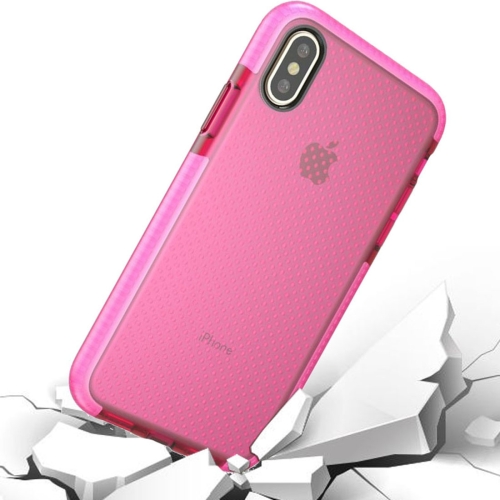 

For iPhone X / XS Basketball Texture Anti-collision TPU Protective Case (Pink)