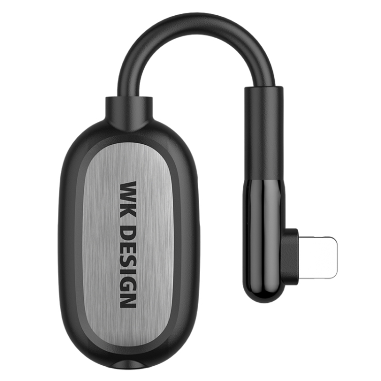 

WK Y20i 3 in 1 Multi-function 8 Pin Male to 3.5mm Female + Dual 8 Pin Female Fast Charging Audio Adapter (Black)