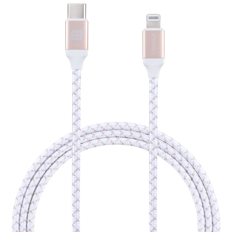 

MOMAX 1.2m 3A Type-C / USB-C to 8 Pin PD Braided Fast Charging Cable(Champagne Gold)