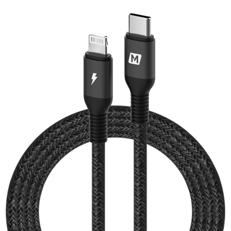 

MOMAX 2.2m Type-C / USB-C to 8 Pin PD Fast Charging Braided Cable(Black)