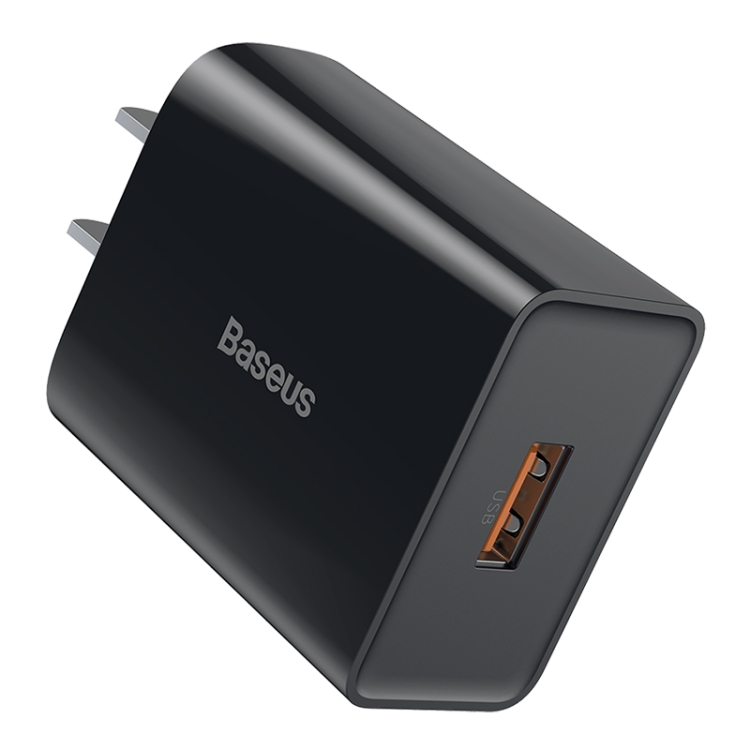 

Baseus 18W Speed Mini PD Single USB Power Adapter QC Quick Charger, CN Plug(Black)