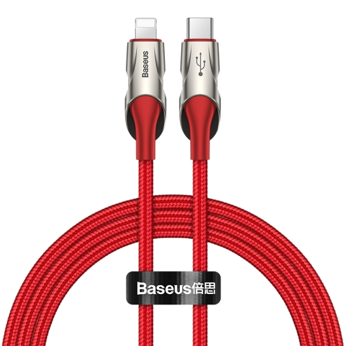 

Baseus CATLYY-09 PD 18W USB-C / Type-C to 8 Pin Fast Charging + Data Transmission Fisheye Nylon Braided Data Cable, Length: 1m(Red)