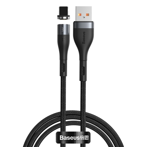 

Baseus 2.4A USB to 8 Pin Zinc Magnetic Fast Charging Sync Data Cable, Length: 1m(Black Grey)
