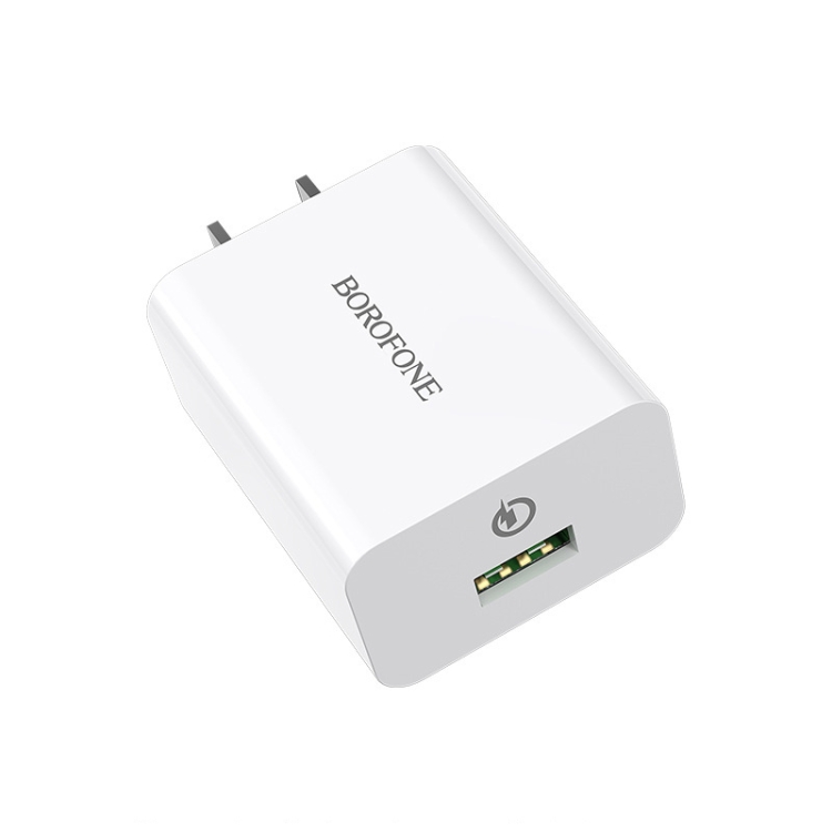 

BOROFONE BA21 QC3.0 Long Journey Single Port Charger Power Adapter, US Plug