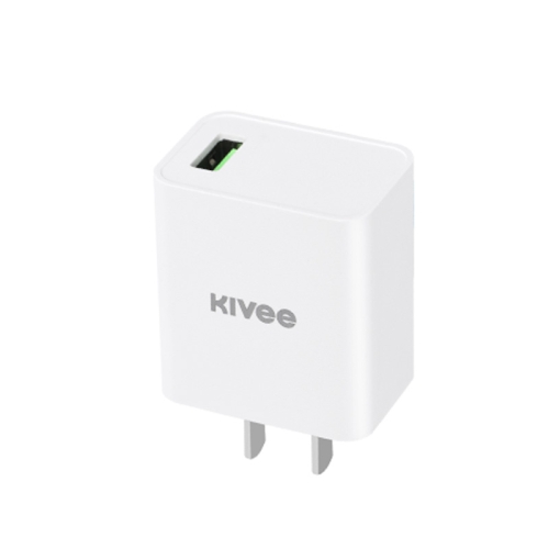 

KIVEE KV-AT28D 18W Fast Charging USB Travel Charger Power Adapter (White)
